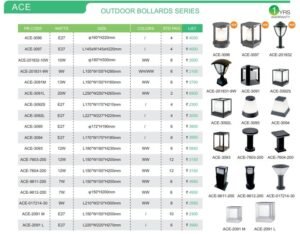 OUTDOOR BOLLARDS SERIE